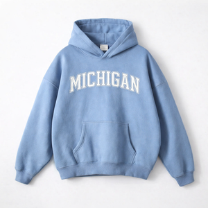 Michigan State Pride Hoodie in Medium Blue / White