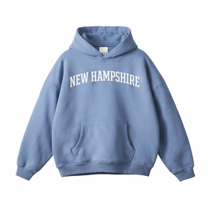 New Hampshire State Pride Hoodie in Medium Blue / White