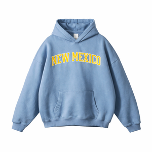 New Mexico State Pride Hoodie in Medium Blue / Yellow