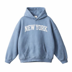 New York State Pride Hoodie in Medium Blue / White