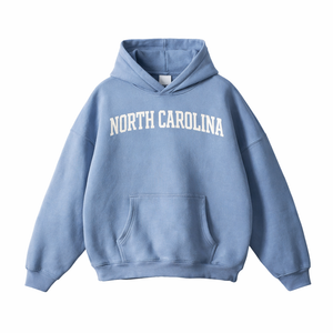 North Carolina State Pride Hoodie in Medium Blue / White