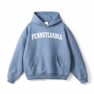 Pennsylvania State Pride Hoodie in Medium Blue / White