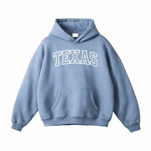 Texas State Pride Hoodie in Medium Blue / White