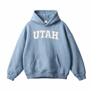 Utah State Pride Hoodie in Medium Blue / White