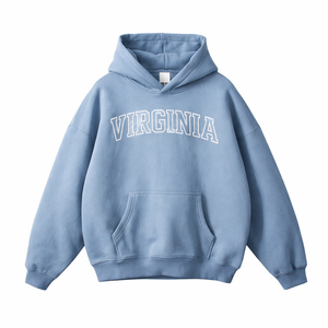 Virginia State Pride Hoodie in Medium Blue / White