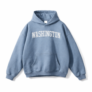 Washington State Pride Hoodie in Medium Blue / White