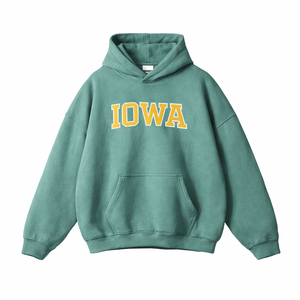 Iowa State Pride Hoodie in Medium Green / Cream