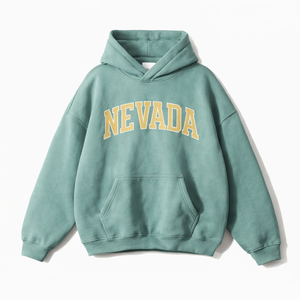 Nevada State Pride Hoodie in Medium Green / Sand