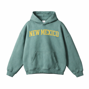 New Mexico State Pride Hoodie in Medium Green / Cream