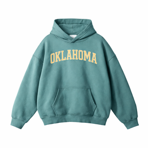 Oklahoma State Pride Hoodie in Medium Green / Cream