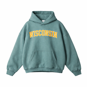 Wisconsin State Pride Hoodie in Medium Green / Gold