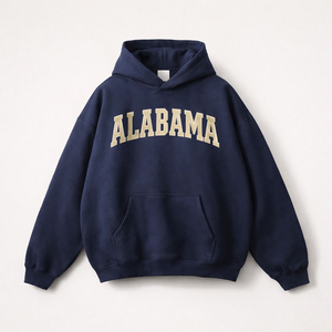 Alabama State Pride Hoodie in Navy / Cream