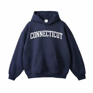 Connecticut State Pride Hoodie in Navy / White