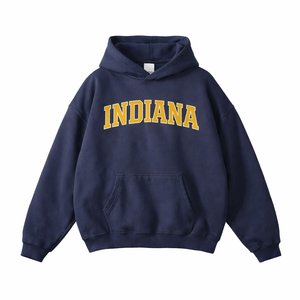 Indiana State Pride Hoodie in Navy / Gold