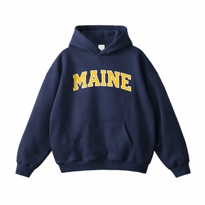 Maine State Pride Hoodie in Navy / Gold