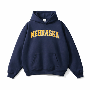 Nebraska State Pride Hoodie in Navy / Gold
