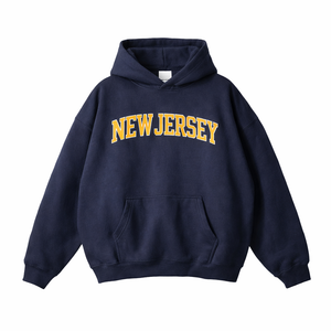 New Jersey State Pride Hoodie in Navy / Yellow
