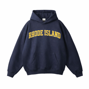 Rhode Island State Pride Hoodie in Navy / Gold