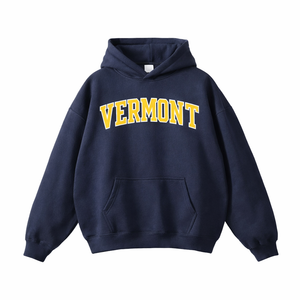 Vermont State Pride Hoodie in Navy / Gold