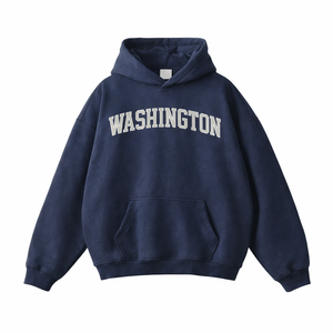 Washington State Pride Hoodie in Navy / Light Gray