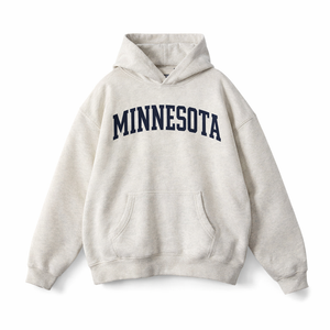 Minnesota State Pride Hoodie in Oat Gray / Navy