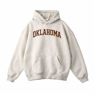 Oklahoma State Pride Hoodie in Oat Gray / Brown