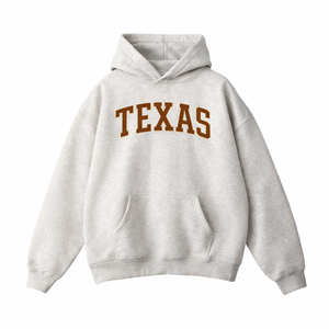 Texas State Pride Hoodie in Oat Gray / Brown