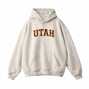 Utah State Pride Hoodie in Oat Gray / Brown