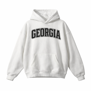 Georgia State Pride Hoodie in White / Black