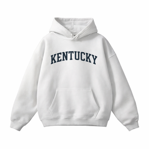 Kentucky State Pride Hoodie in White / Navy