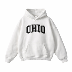 Ohio State Pride Hoodie in White / Black