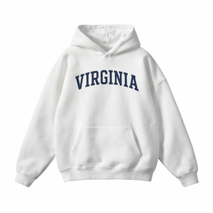 Virginia State Pride Hoodie in White / Navy