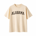 Alabama State Pride T-Shirt in Cream / Brown