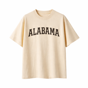 Alabama State Pride T-Shirt in Cream / Brown