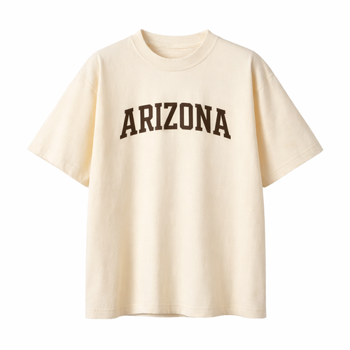 Arizona State Pride T-Shirt in Cream / Brown