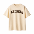 Georgia State Pride T-Shirt in Cream / Brown