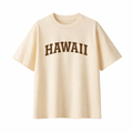 Hawaii State Pride T-Shirt in Cream / Brown