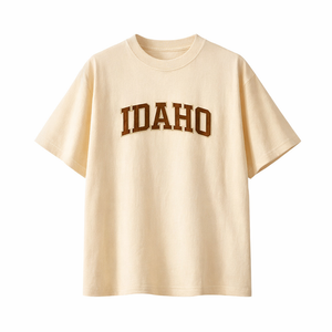 Idaho State Pride T-Shirt in Cream / Brown