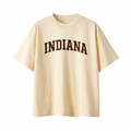 Indiana State Pride T-Shirt in Cream / Brown