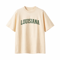 Louisiana State Pride T-Shirt in Cream / Forest Green