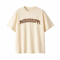 Mississippi State Pride T-Shirt in Cream / Brown