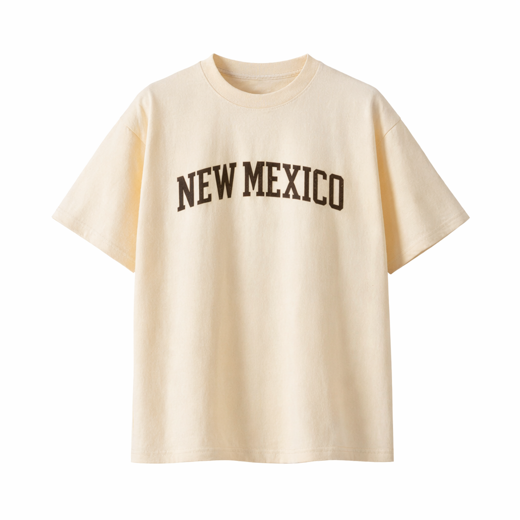 New Mexico State Pride T-Shirt in Cream / Brown
