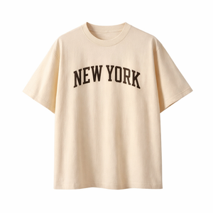 New York State Pride T-Shirt in Cream / Brown