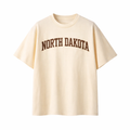 North Dakota State Pride T-Shirt in Cream / Brown
