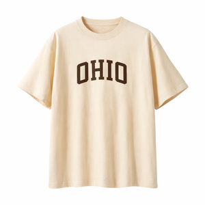 Ohio State Pride T-Shirt in Cream / Brown