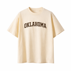 Oklahoma State Pride T-Shirt in Cream / Brown
