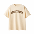Pennsylvania State Pride T-Shirt in Cream / Brown