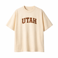 Utah State Pride T-Shirt in Cream / Brown