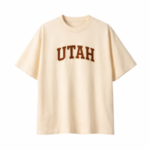 Utah State Pride T-Shirt in Cream / Brown