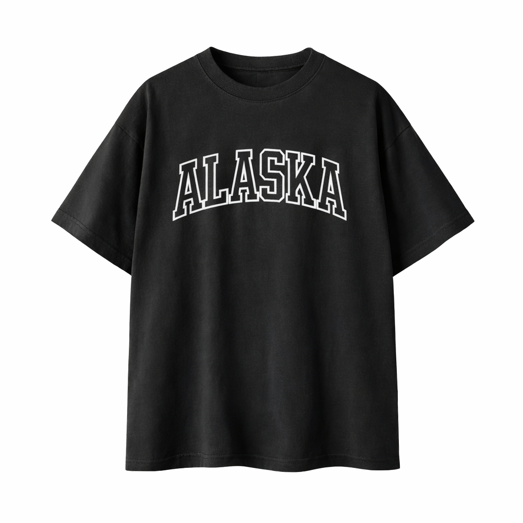 Alaska State Pride T-Shirt in Black / White